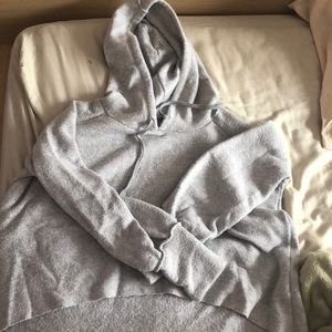 Soft cropped grey hoodie